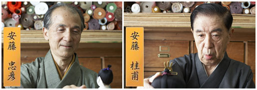 安藤桂甫・忠彦の雛人形制作風景